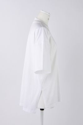 トップス ENFOLD HIGH-NECK SHIRT-SLEEVE T-SHIRT38 SCALLOP WIDE T-SHIRT｜38｜WHT｜CUT AND SEWN｜|ENFÖLD