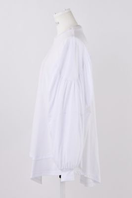 エンフォルド ENFOLD 25SS GATHER MOTIF LONG-SLEEVES T-SHIRT ロンT Tシャツ カットソー 長袖 38 白 /NR ■OS レディース GATHER MOTIF LONG－SLEEVES T