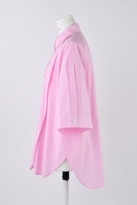 LAYERED HALF‐SLEEVES SHIRT｜38｜L/PNK｜SHIRTS AND BLOUSES