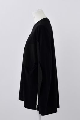 エンフォルド APPLIQUE LONG-SLEEVES T-SHIRT ブラック 25SS】ENFOLD エンフォルド / APPLIQUE LONG-SLEEVES T-SHIRT