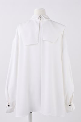 25ss エンフォルド COLLAR-PARTS PULLOVER 白 25ss エンフォルド COLLAR-PARTS PULLOVER 白 25ss エンフォルド