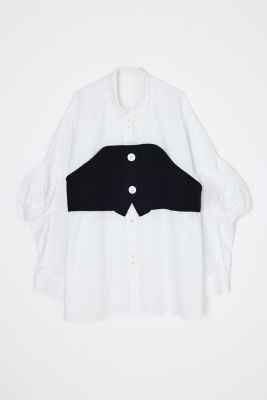 カ*ミ様 ENFOLDシャツ KNIT－DOCKING SHIRT（300JA230－2291