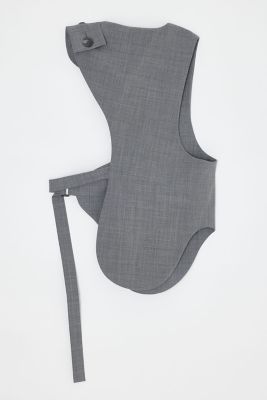 24年✨未使用級✨ENFOLD ASYMMETRY VEST 変形 グレー 完売 VEST PARTS（300JA230－2861） | ENFOLD (Women