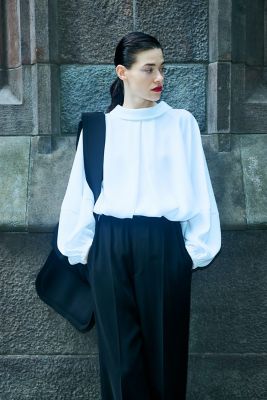 2026新作ENFOLD CENTER-PRESS STRAIGHT-PANTS CENTER-PRESS STRAIGHT-PANTS｜34｜BLK｜TROUSERS｜ENFÖLD OFFICIAL