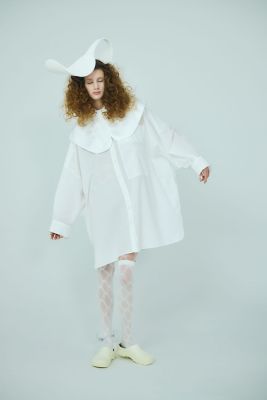 OPEN－COLLAR CROPPED SHIRT（300IA130