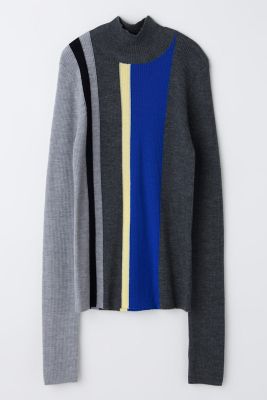 エンフォルド　HIGH-NECK RIB BI-COLOR PULLOVER ENFOLD HIGH-NECK RIB BI-COLOR PULLOVER