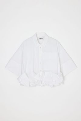 ＜ENFOLD (Women)＞ＲＯＬＬ－ＵＰ　ＤＲＡＰＥ　ＳＨＩＲＴ（３００ＪＳ７３０－３７３１）