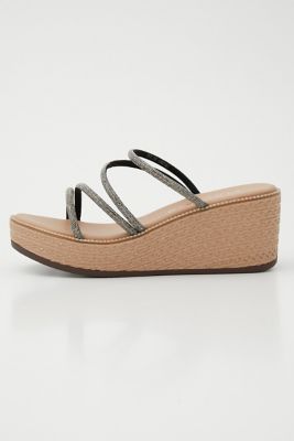 ＜STACCATO＞コードストラップウェッジヒールサンダル（３５０ＦＳ１３６－６６２５）