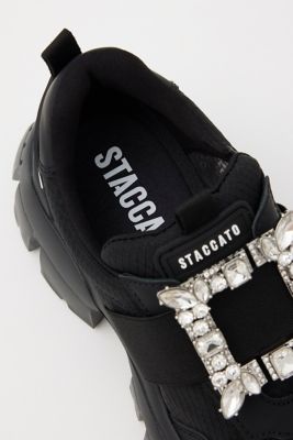 STACCATO ビジュー付きエルザボリュームスニーカー staccato エルザボリュームスニーカー ビジュースニーカー 黒