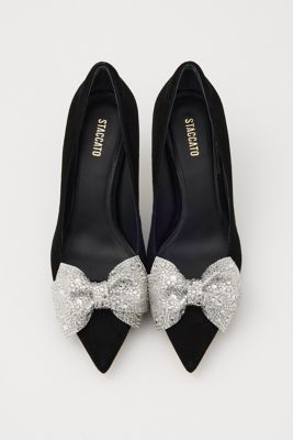 グリタリングリボンパンプス（350HA111－1030