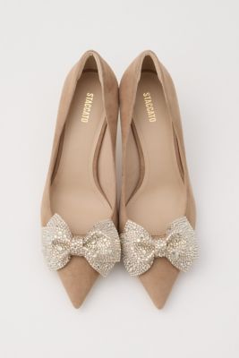 グリタリングリボンパンプス（350HA111－1030