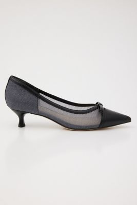 ラメッシュローヒールパンプス（３５０ＨＳ１１１－１１８５）