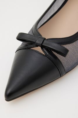 ラメッシュローヒールパンプス（３５０ＨＳ１１１－１１８５）