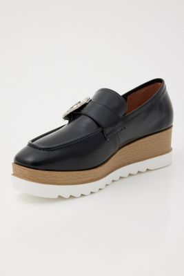 STACCATO スタッカート メイジーパールプラットフォームシューズ 24.5 パールチェーンプラットフォーム（350IA148－8140