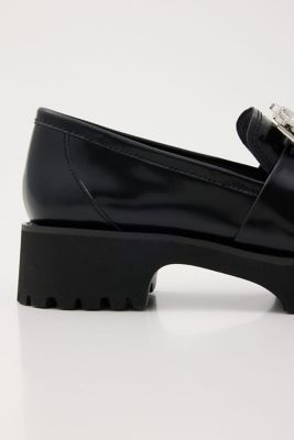 未使用品 スタッカート エルザボリューム ローファー ビジュー レザー STACCATO | エルザボリュームローファー (ローファー