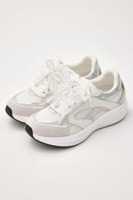美品 STACCATO スタッカート 厚底 スニーカー シルバー レディース STACCATO スタッカート - レディース 厚底・ダッドスニーカー