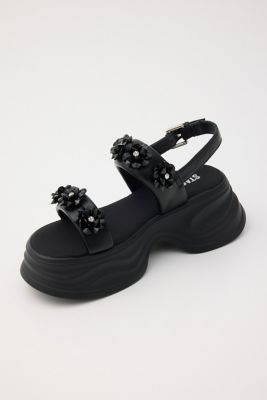 未使用品♥ESCADA ビーズ フラワー サンダル 37(約24cm) サンゲツ タッセル STRINGS Beside vol.5 カーテンアクセサリー