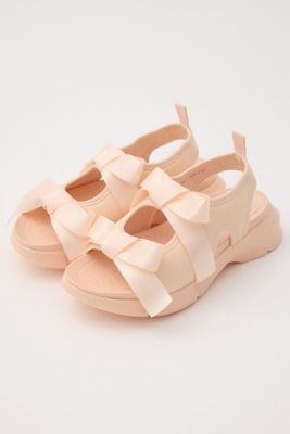 ISABEL MARANT シリヤスタットティテルサンタル 【関税込】 ミルキーWリボンスポーツサンダル（350IS137－7965