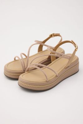 ＜STACCATO＞プルスコードプラットフォームサンダル（３５０ＪＳ１３７－７９３５）