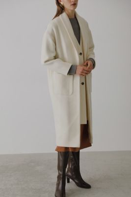 ジャケット・アウター RIM.ARK Layered style long coat/O/WHT/36 RIM.ARK◌ Layered style long coat