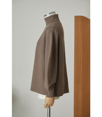 Dolman sleeve linen cotton rib-knit top