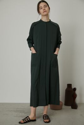 Linen Maxi Shirt Dress - Spruce