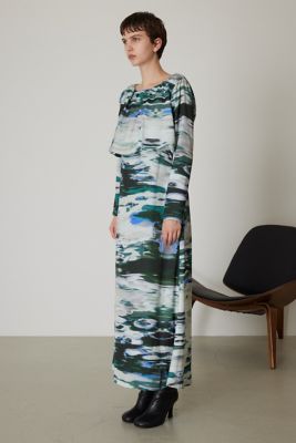 Ｗａｔｅｒ　ｌｉｌｉｅｓ　ａｒｔ　ｐｒｉｎｔｅｄ　ｄｒｅｓｓ（４６０ＧＡＬ３３－０９００）