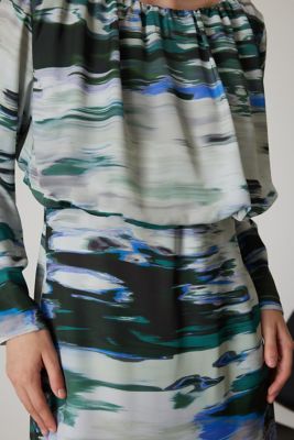 Ｗａｔｅｒ　ｌｉｌｉｅｓ　ａｒｔ　ｐｒｉｎｔｅｄ　ｄｒｅｓｓ（４６０ＧＡＬ３３－０９００）