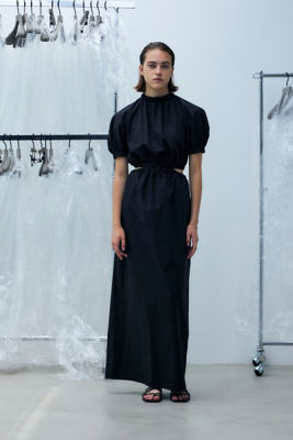 Waist open gather dress（460GSL33  