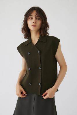 Ｃｏｔｔｏｎ　ｋｎｉｔ　ｖｅｓｔ　ｔｏｐｓ（４６０ＨＡＬ７０－１２５１）