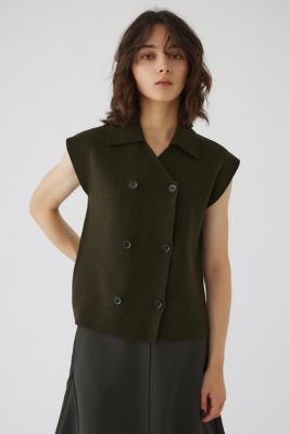 Ｃｏｔｔｏｎ　ｋｎｉｔ　ｖｅｓｔ　ｔｏｐｓ（４６０ＨＡＬ７０－１２５１）