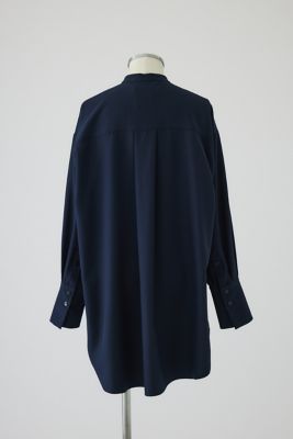 トップス RIM.ARK /Stand collar over SH/ BLACK Oversize stand collar SH