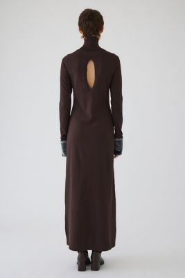 Velour cuffs knit dress