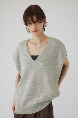 Ｍｅｌａｎｇｅ　ｋｎｉｔ　ｖｅｓｔ（４６０ＨＡＳ７０－０１７１）