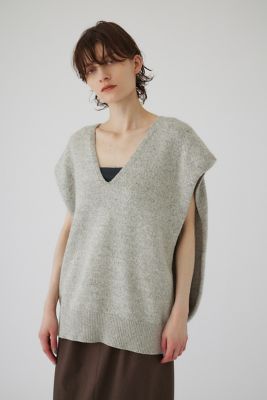 Ｍｅｌａｎｇｅ　ｋｎｉｔ　ｖｅｓｔ（４６０ＨＡＳ７０－０１７１）