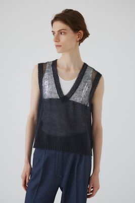 Ｍｏｈａｉｒ　ｍｉｘ　ｍｉｎｉｍｕｍ　ｋｎｉｔ　ｖｅｓｔ（４６０ＨＡＳ７０－０９８１）