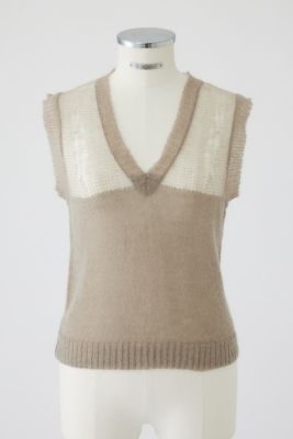 Ｍｏｈａｉｒ　ｍｉｘ　ｍｉｎｉｍｕｍ　ｋｎｉｔ　ｖｅｓｔ（４６０ＨＡＳ７０－０９８１）