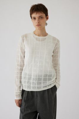 Ｓｈｅｅｒ　ｃｈｅｃｋ　ｋｎｉｔ　ｔｏｐｓ（４６０ＨＡＳ７０－１０１１）