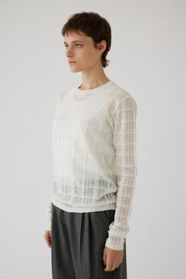 Ｓｈｅｅｒ　ｃｈｅｃｋ　ｋｎｉｔ　ｔｏｐｓ（４６０ＨＡＳ７０－１０１１）