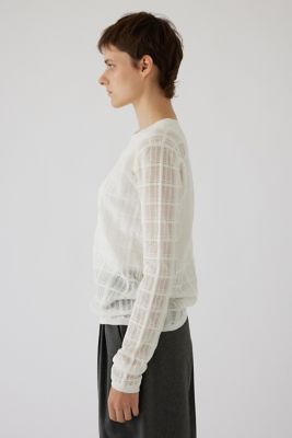 Ｓｈｅｅｒ　ｃｈｅｃｋ　ｋｎｉｔ　ｔｏｐｓ（４６０ＨＡＳ７０－１０１１）