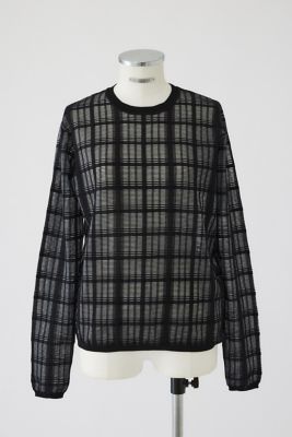 Ｓｈｅｅｒ　ｃｈｅｃｋ　ｋｎｉｔ　ｔｏｐｓ（４６０ＨＡＳ７０－１０１１）