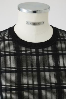Ｓｈｅｅｒ　ｃｈｅｃｋ　ｋｎｉｔ　ｔｏｐｓ（４６０ＨＡＳ７０－１０１１）