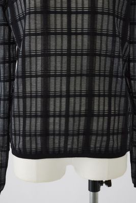 Ｓｈｅｅｒ　ｃｈｅｃｋ　ｋｎｉｔ　ｔｏｐｓ（４６０ＨＡＳ７０－１０１１）