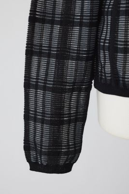 Ｓｈｅｅｒ　ｃｈｅｃｋ　ｋｎｉｔ　ｔｏｐｓ（４６０ＨＡＳ７０－１０１１）