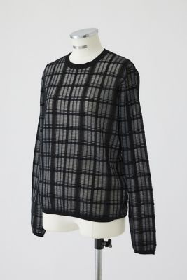 Ｓｈｅｅｒ　ｃｈｅｃｋ　ｋｎｉｔ　ｔｏｐｓ（４６０ＨＡＳ７０－１０１１）