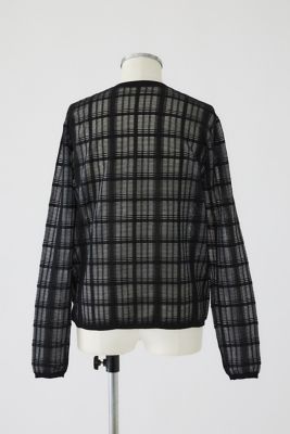 Ｓｈｅｅｒ　ｃｈｅｃｋ　ｋｎｉｔ　ｔｏｐｓ（４６０ＨＡＳ７０－１０１１）