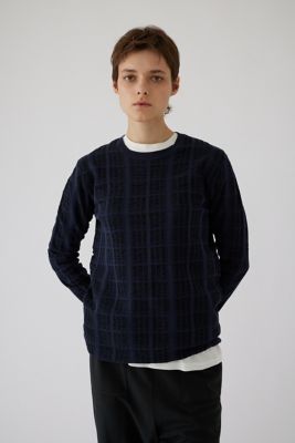 Ｓｈｅｅｒ　ｃｈｅｃｋ　ｋｎｉｔ　ｔｏｐｓ（４６０ＨＡＳ７０－１０１１）