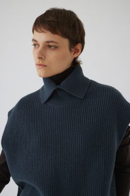 Ｈｉｇｈ　ｃｏｌｌａｒ　ｋｎｉｔ　ｖｅｓｔ（４６０ＨＡＳ７０－１０３１）