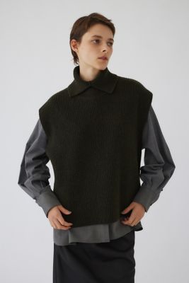 Ｈｉｇｈ　ｃｏｌｌａｒ　ｋｎｉｔ　ｖｅｓｔ（４６０ＨＡＳ７０－１０３１）