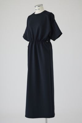 Drawstring square cut dress